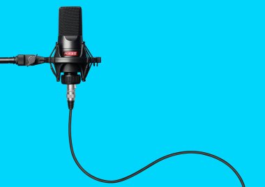 Podcast kayıt için stüdyo mikrofon