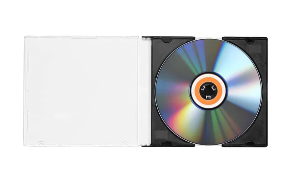 Kompaktní disk izolovaných na bílém pozadí — Stock fotografie