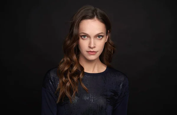 Beautiful woman face studio shot — Stock Photo, Image