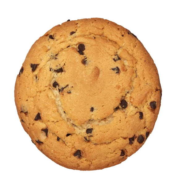 Chocolate chip cookie isolated on white — Stock Photo, Image