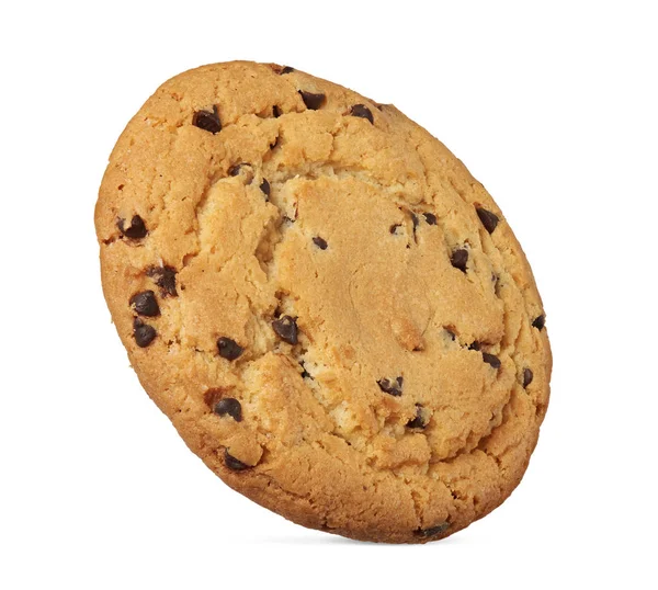 Cookie aux pépites de chocolat isolé sur blanc — Photo