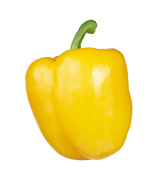 Hela gul paprika isolerad på vitt med klippbana — Stockfoto