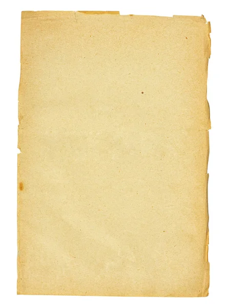 Un vecchio foglio di carta bianco con spazio per la copia. Vista dall'alto — Foto Stock