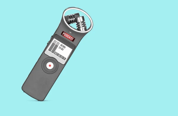 Pequeña grabadora digital utilizada para grabar el habla — Foto de Stock
