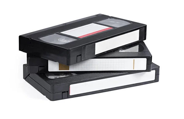 Old VHS Video Cassettes isolated — Stock Photo, Image