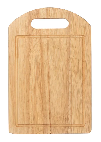 Wooden cutting board isolated with clipping path — Stock Photo, Image