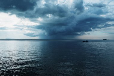 stormy sea on a windy day