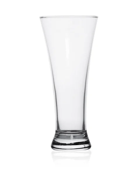 Copo vazio para cerveja, ou água isolada em branco — Fotografia de Stock