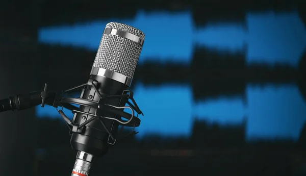 Studio microphone for recording voice — 스톡 사진