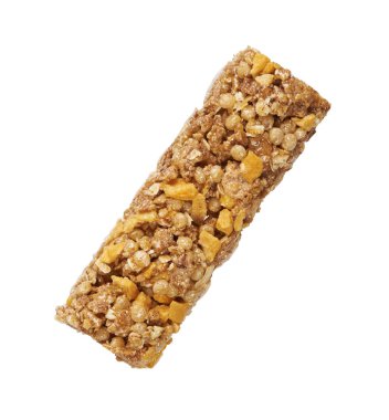 Muesli mısır gevreği ve çikolata izole edilmiş.