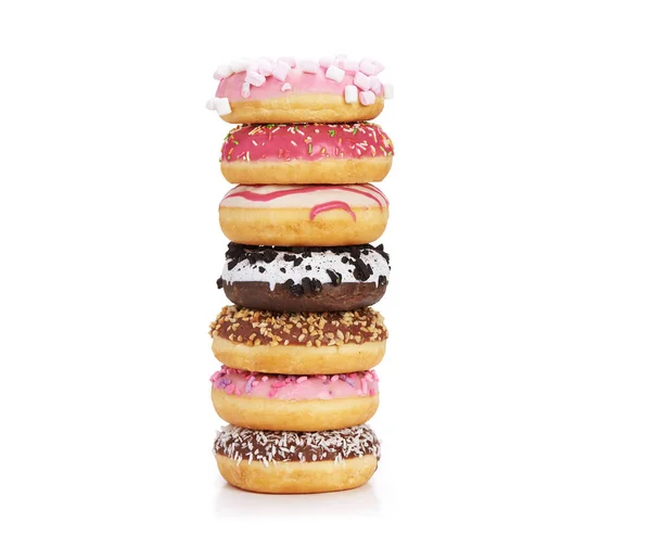 Stack Donuts Isolated White Background — Stock Photo, Image