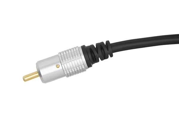 Rca Audio Kabel Isolerad Vit Bakgrund Med Klippbana — Stockfoto
