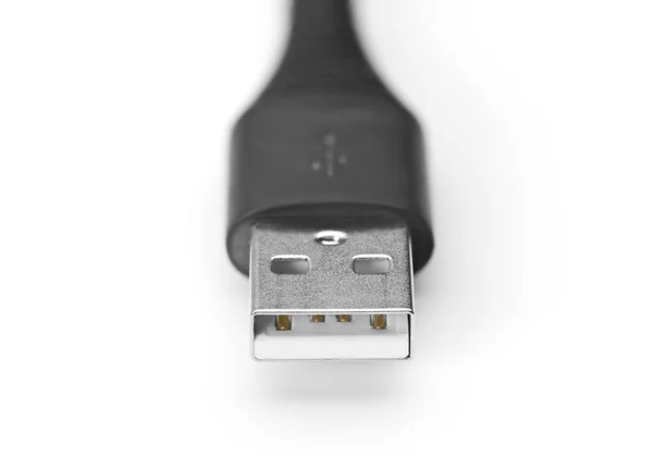 Cabo Usb Plug Isolado Fundo Branco — Fotografia de Stock