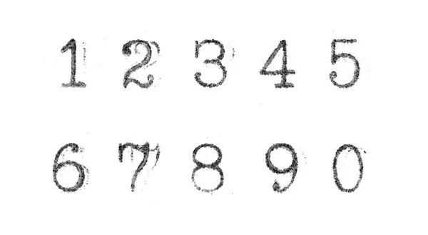 Typewriter Numbers Isolated White Background — Stock Photo, Image