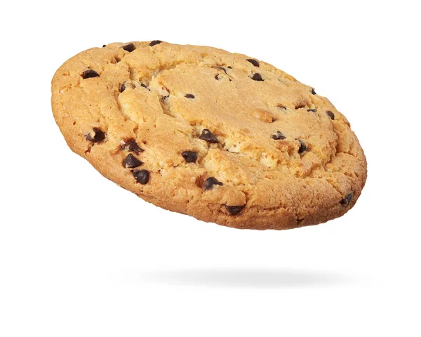 Chocolate Chip Cookie Isolated White Background Clipping Path — Stock Photo, Image