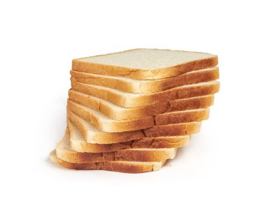 Beyaz arkaplanda izole edilmiş sandviç ekmeği