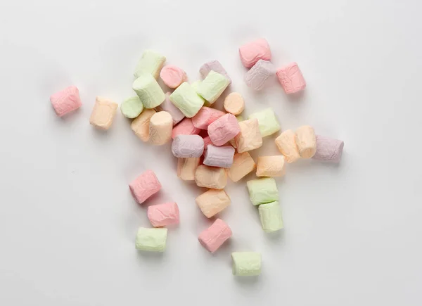 Hromada Barevných Marshmallows Horní Pohled — Stock fotografie