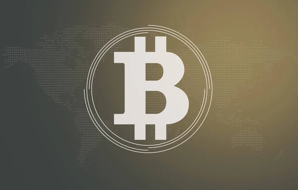 Elektronik Para Kavramı Cryptocurrency Bitcoin Sembolü Arka Plan — Stok fotoğraf