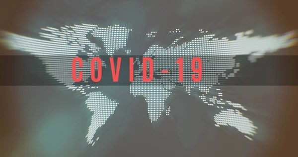 Dünya Haritasında Covid Coronavirus Enfeksiyonu — Stok fotoğraf