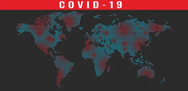 Covid Coronavirus Infection World Map — 图库照片