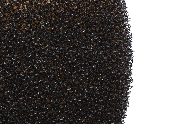 Black Sponge Texture Background Close — Stock Photo, Image