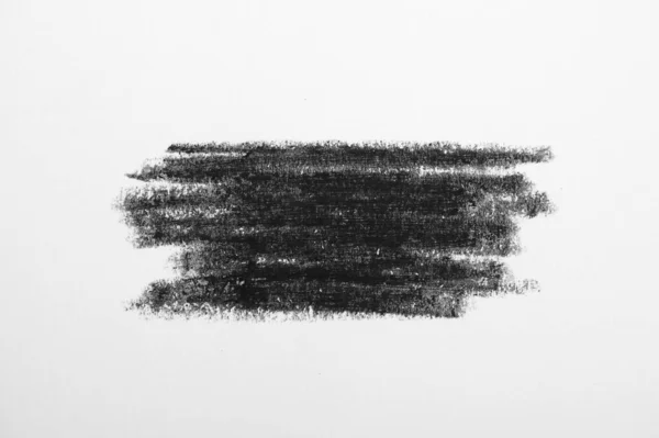 Czarna Farba Lub Atrament Brudne Pociągnięcia Pędzla Rysunek Ołówka — Zdjęcie stockowe