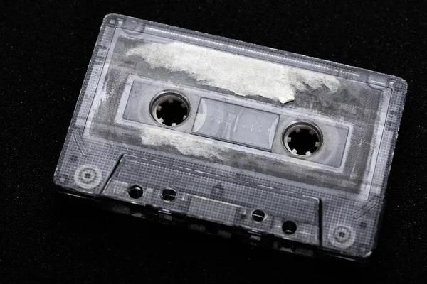 Retro Audio Cassette Tape Close — Stock Photo, Image