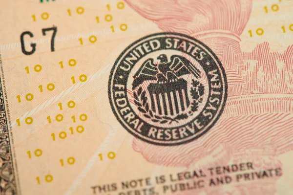Американська Паперова Валюта Доларові Деталі Макро Стріляв — стокове фото