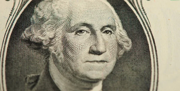 Washington portrait. One american dollar. US paper currency.
