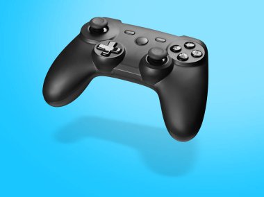 Oyun konsolu için oyun alanı ya da joypad kontrolörü. kablosuz siyah joystick