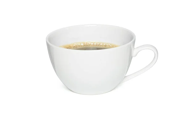 Taza Café Negro Aislado Sobre Fondo Blanco Vista Lateral Con — Foto de Stock