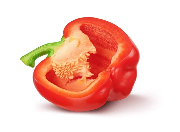 Red Pepper Isolated White Background Clipping Path — Stock Photo, Image