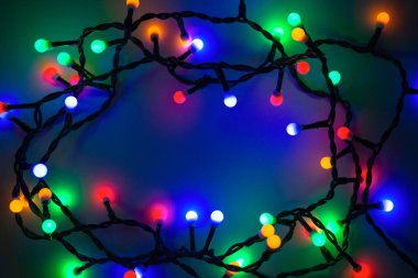 Renkli Noel ışıkları arka plan