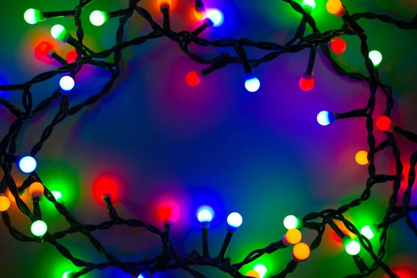 Luces de Navidad de color fondo Imagen De Stock