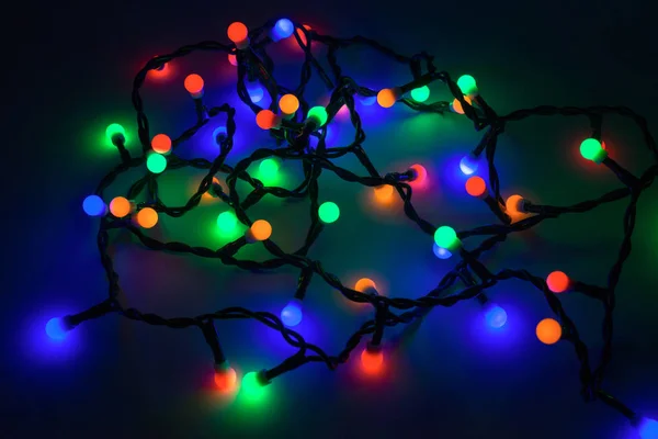 Luces de Navidad de color fondo Imágenes De Stock Sin Royalties Gratis