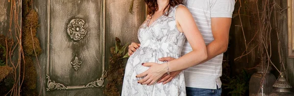 Pregnant belly woman
