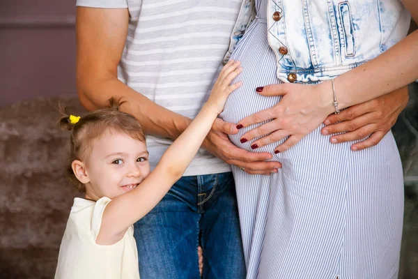 Mulher grávida da barriga — Fotografia de Stock