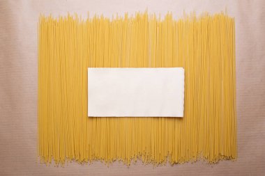 Spagetti makarnası. Aşçılık arkaplanı.