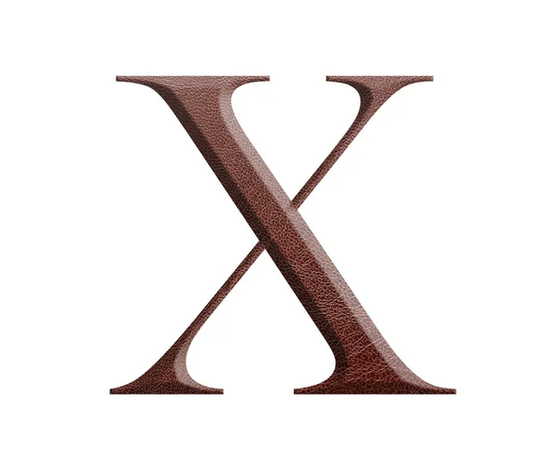 Kahverengi Derinin Yazı Tipi Ngiliz Alfabesi Kahverengi Deriden Gelen Harfi — Stok fotoğraf