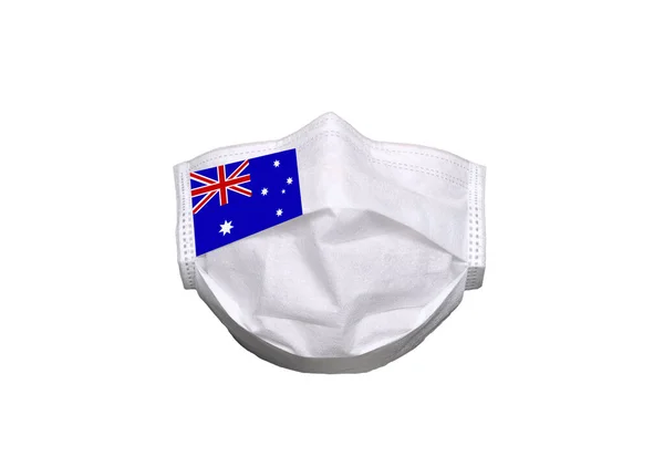 Flag New Zealand Medical Mask Isolated White Background Healthcare Medical — Stock Photo, Image