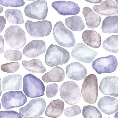 Bir dizi suluboya renkli taş. Kusursuz desen. Tasarım için elementler.