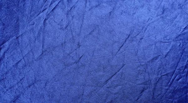 Wrinkled Rich Blue Silver Fabric Texture Background Design — Stock Photo, Image
