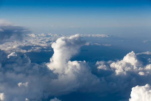 Wolken Bovenaanzicht Van Het Vliegtuig Hemels Landschap — Stockfoto