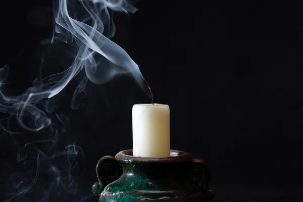 One Extinguished Candle — Stock Photo, Image