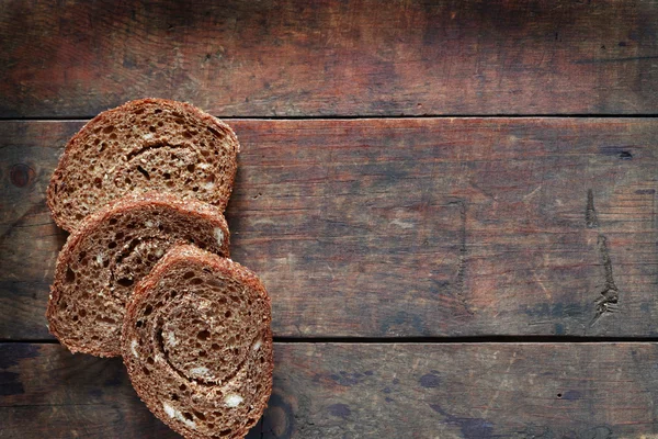 Sliced Bread On Wood — Stock Photo, Image
