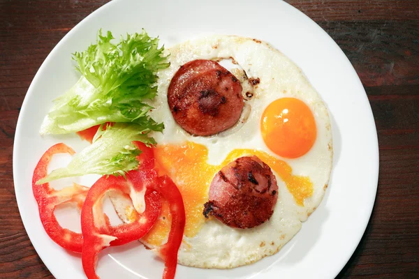 Fried Eggs With Bacon — Stock Photo, Image