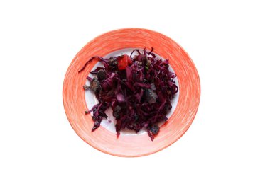 plaka üzerinde salata