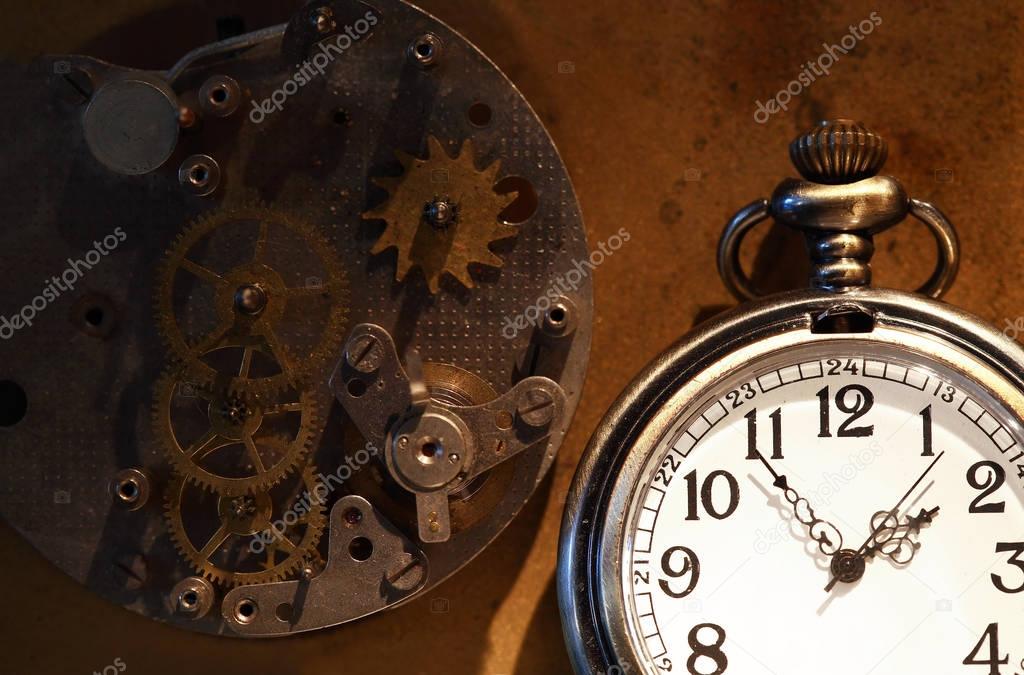 Pocket Watch And Gears