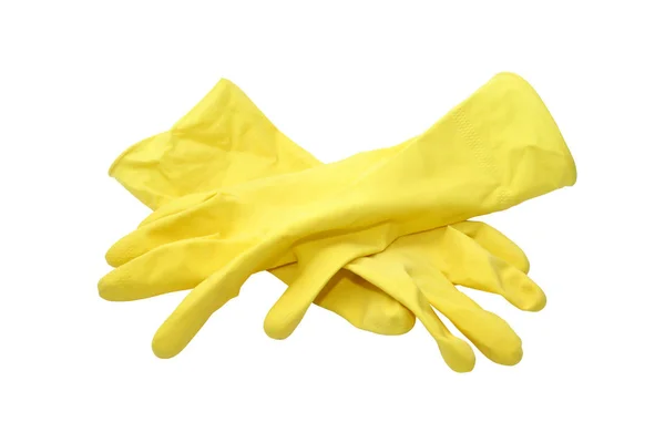 Yellow Rubber Gloves Royalty Free Stock Images
