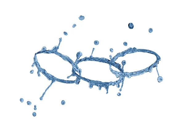 Anéis de água em branco — Fotografia de Stock